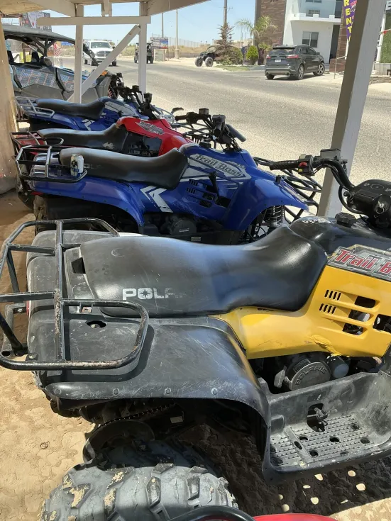 La Palapa ATV fleet lined up on the lot